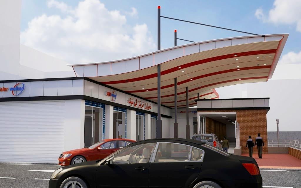 Star Wash Canopy — completed structure at Dadman Street, Tehran