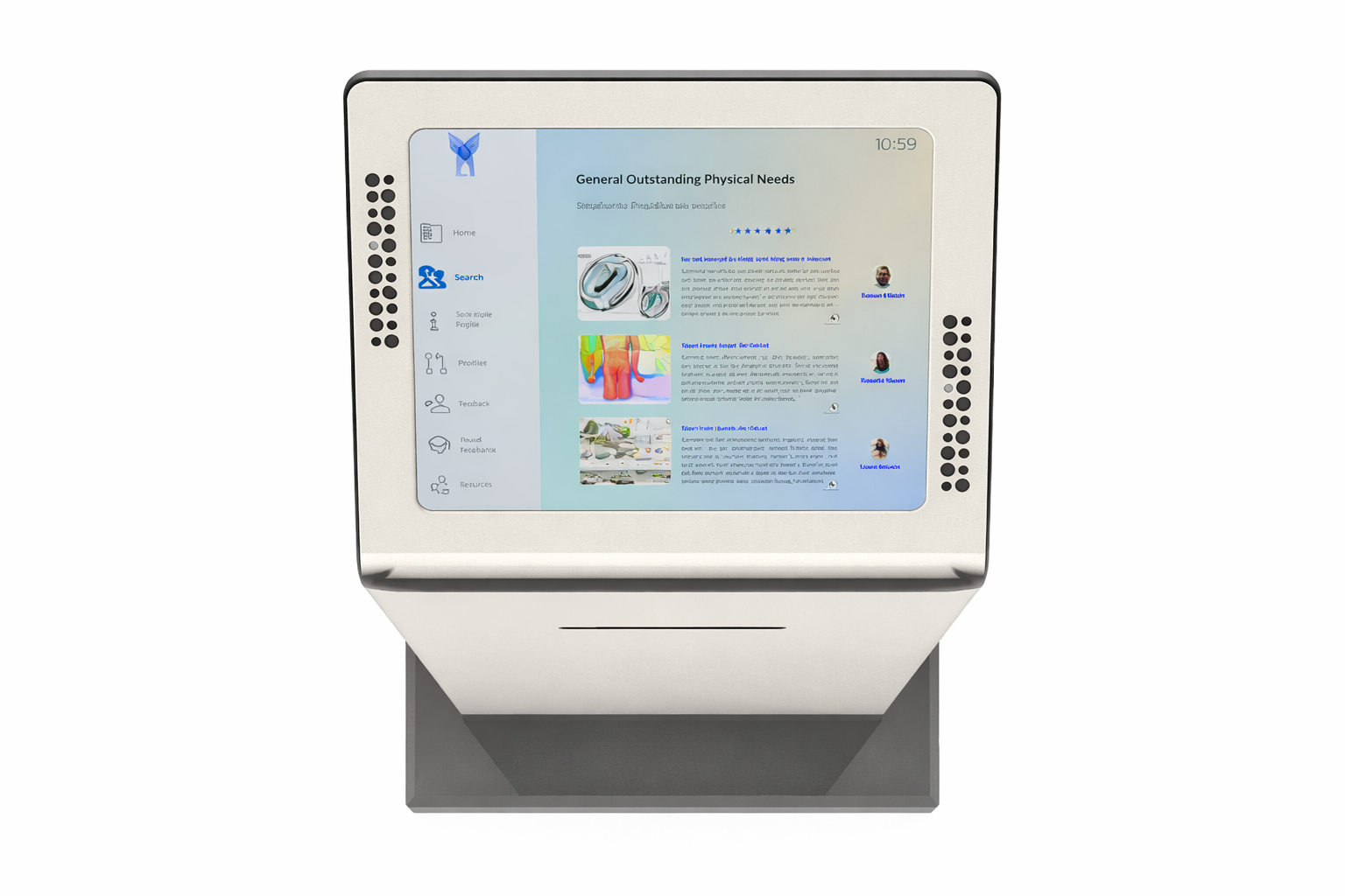 Information Kiosk interactive touchscreen device