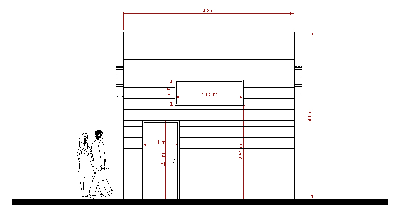 Front elevation of the restaurant