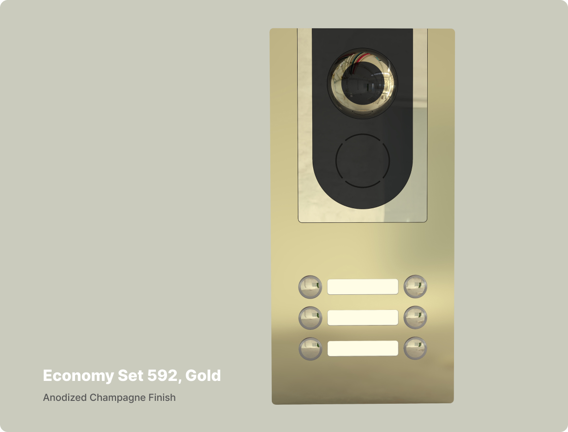 Economy Set 592, champagne gold anodized finish